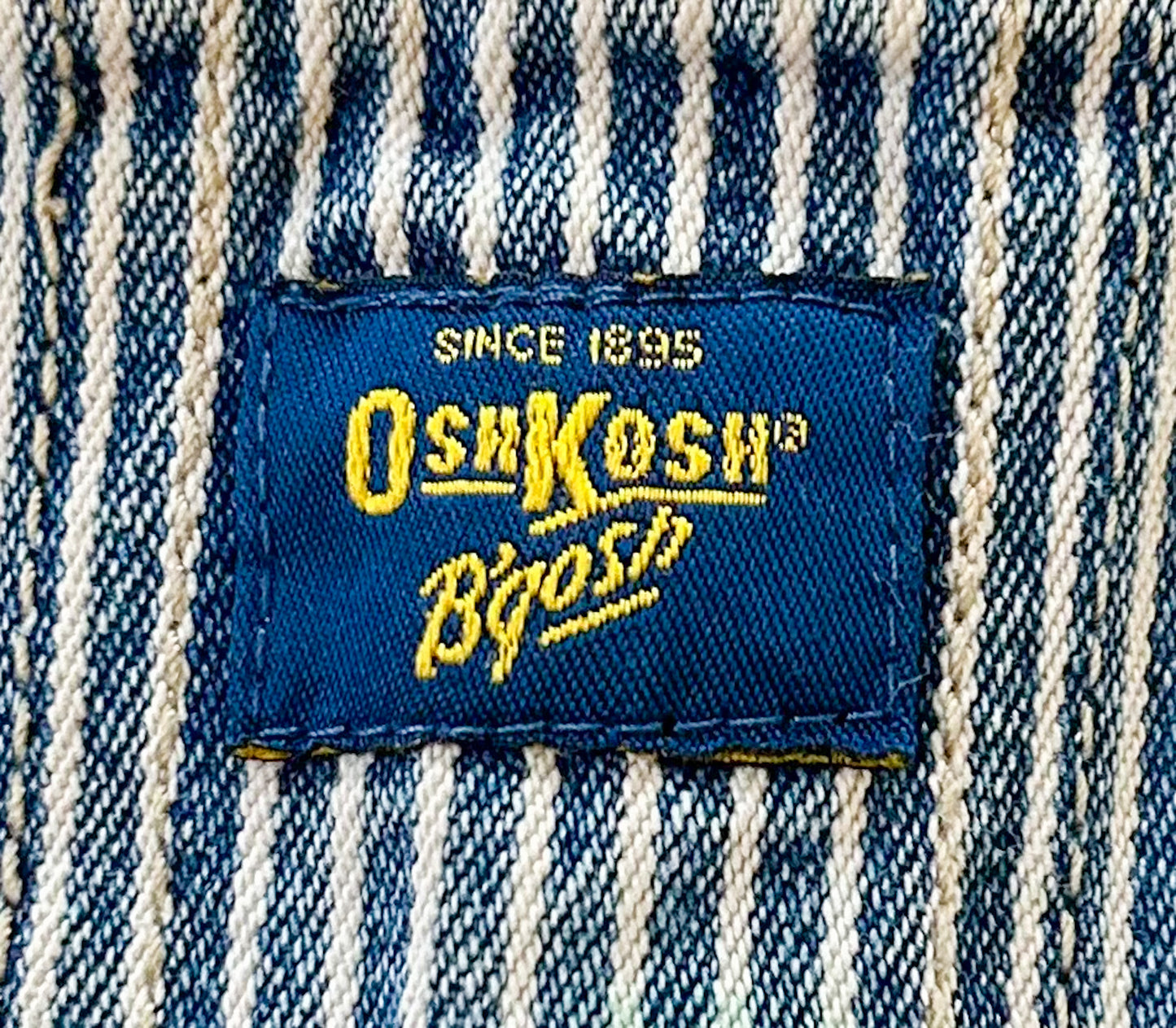 OshKosh B'Gosh Kids Denim Hickory Stripe Overalls 3 Years