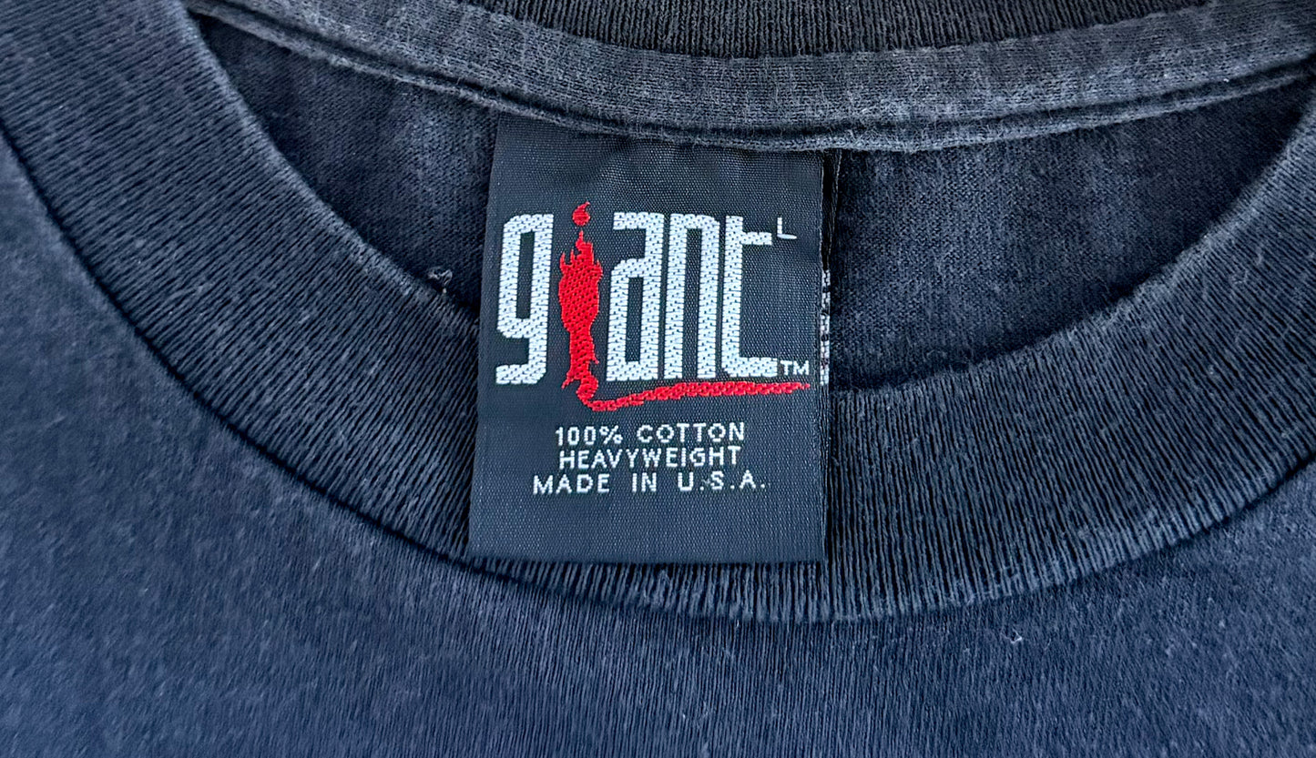 Vintage Nirvana Sub Pop Spiral Graphic Giant Label T-Shirt Made in USA, Size-X-Large