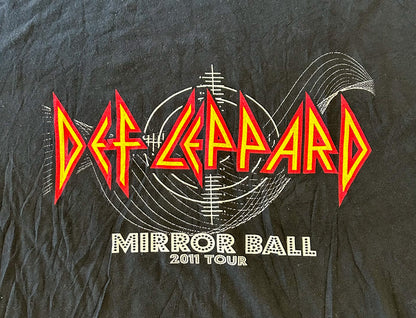 Def Leppard 2011 Mirror Ball Tour Band Artist Tee Large