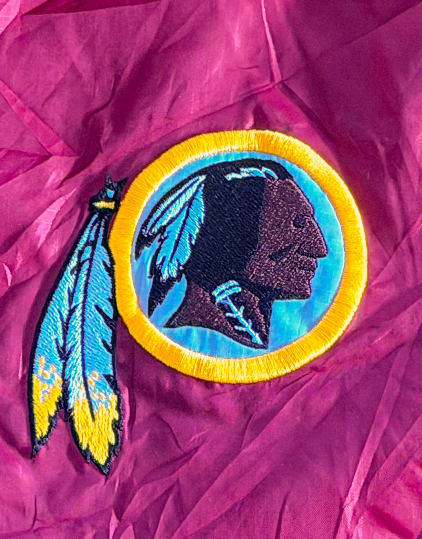 Vintage 90s Washington Redskins NFL Q-Zip Pullover Team Apparel Yellow Fleece Lined USA Jacket, Size-XL