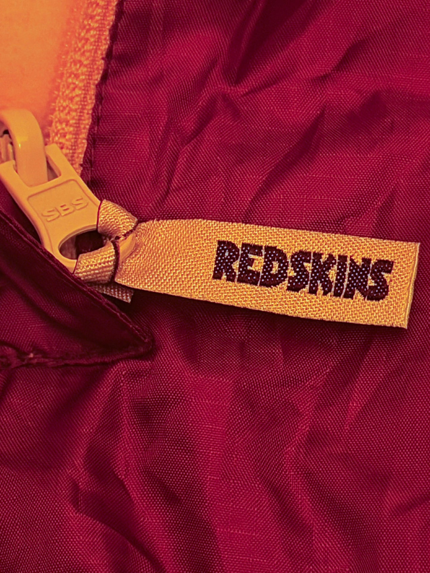 Vintage 90s Washington Redskins NFL Q-Zip Pullover Team Apparel Yellow Fleece Lined USA Jacket, Size-XL