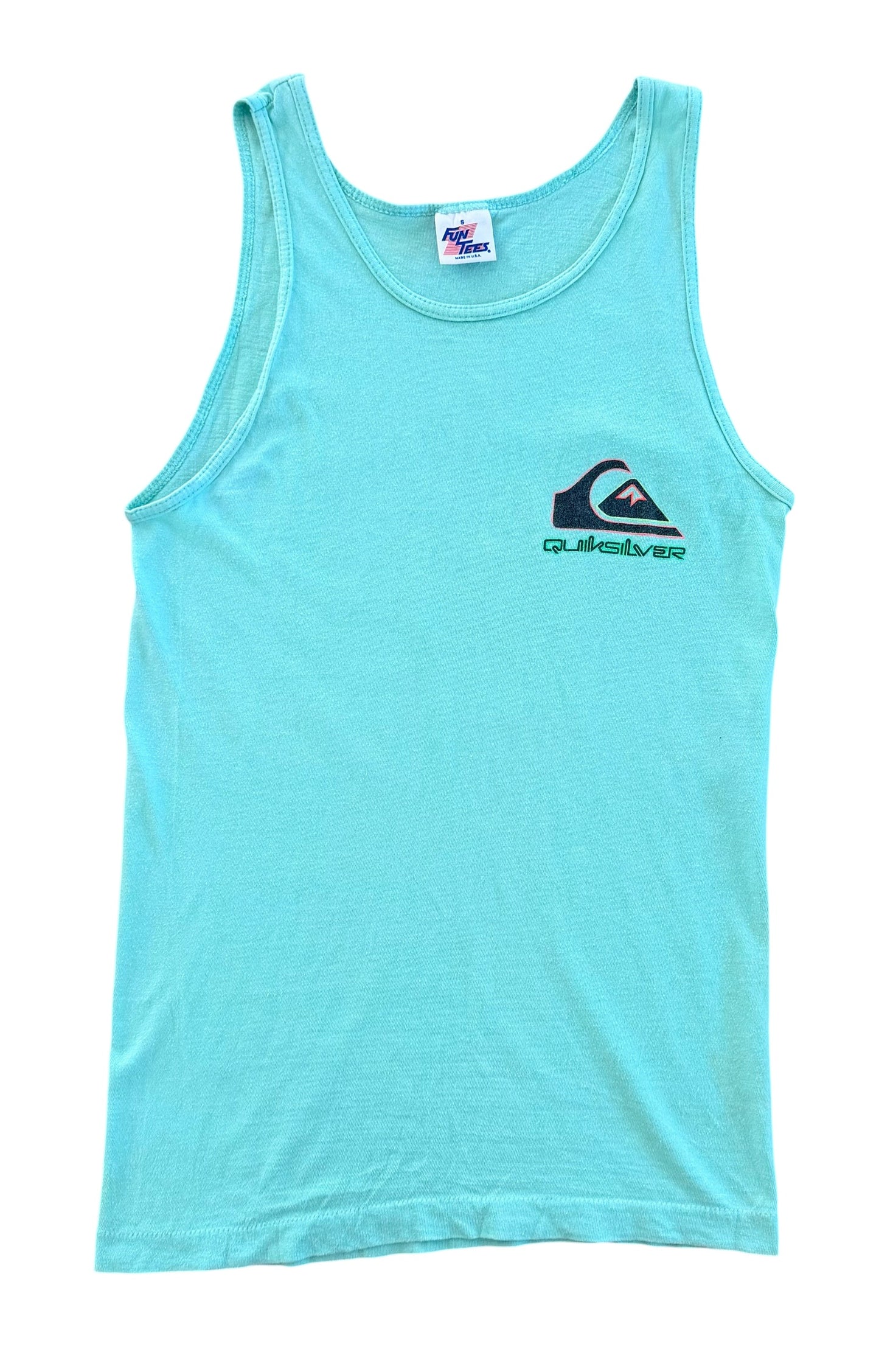 Vintage 1990s Quiksilver Logo Made In USA Singlet|Tank Top, Small
