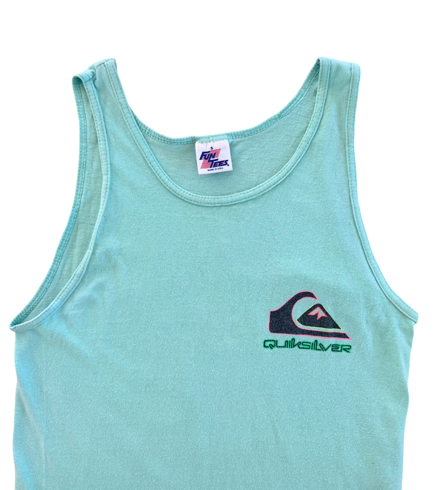 Vintage 1990s Quiksilver Logo Made In USA Singlet|Tank Top, Small