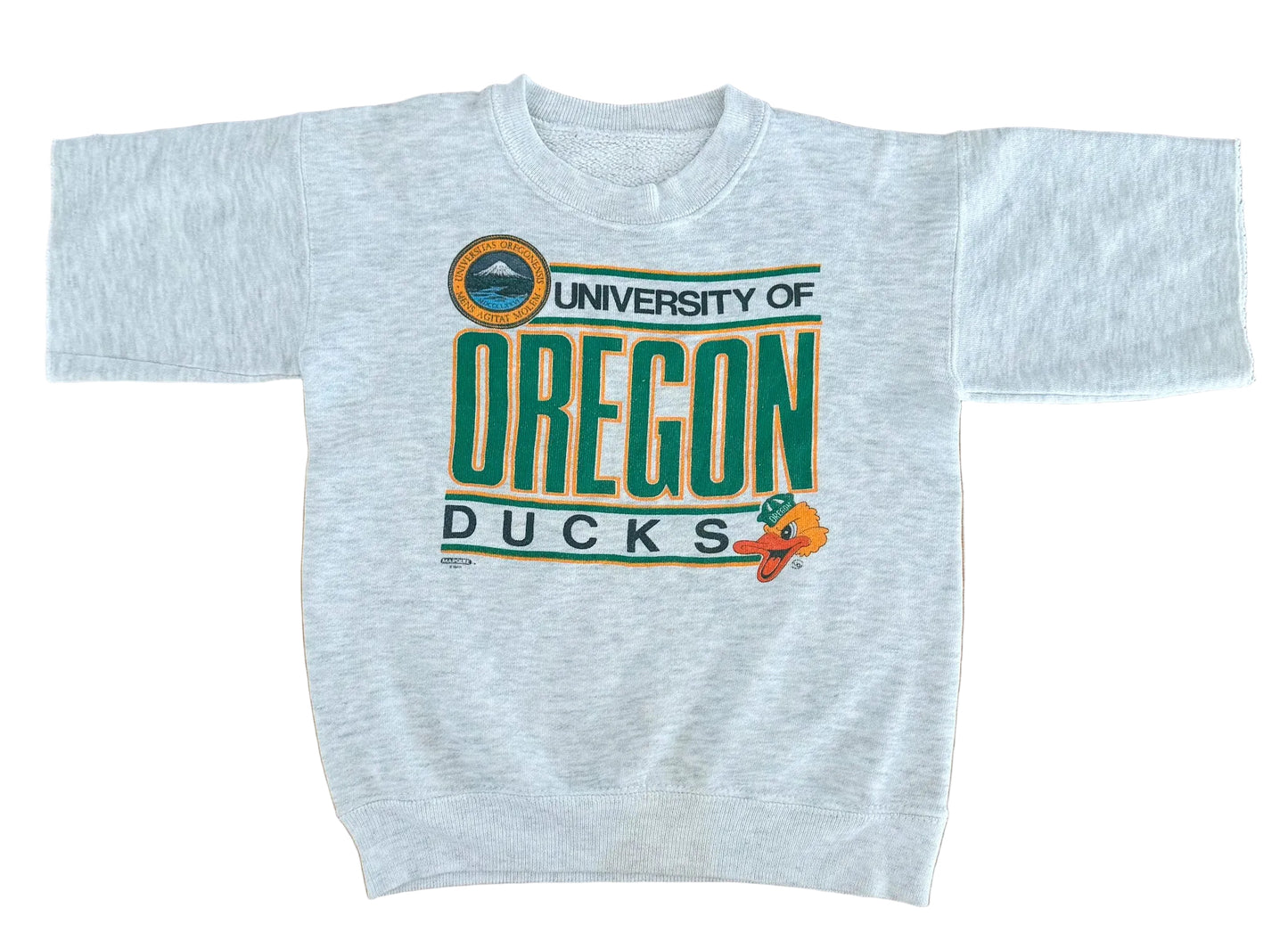 Vintage 1989  Kids University of Oregon Ducks NCAA College Sweatshirts Rare 8-10 years