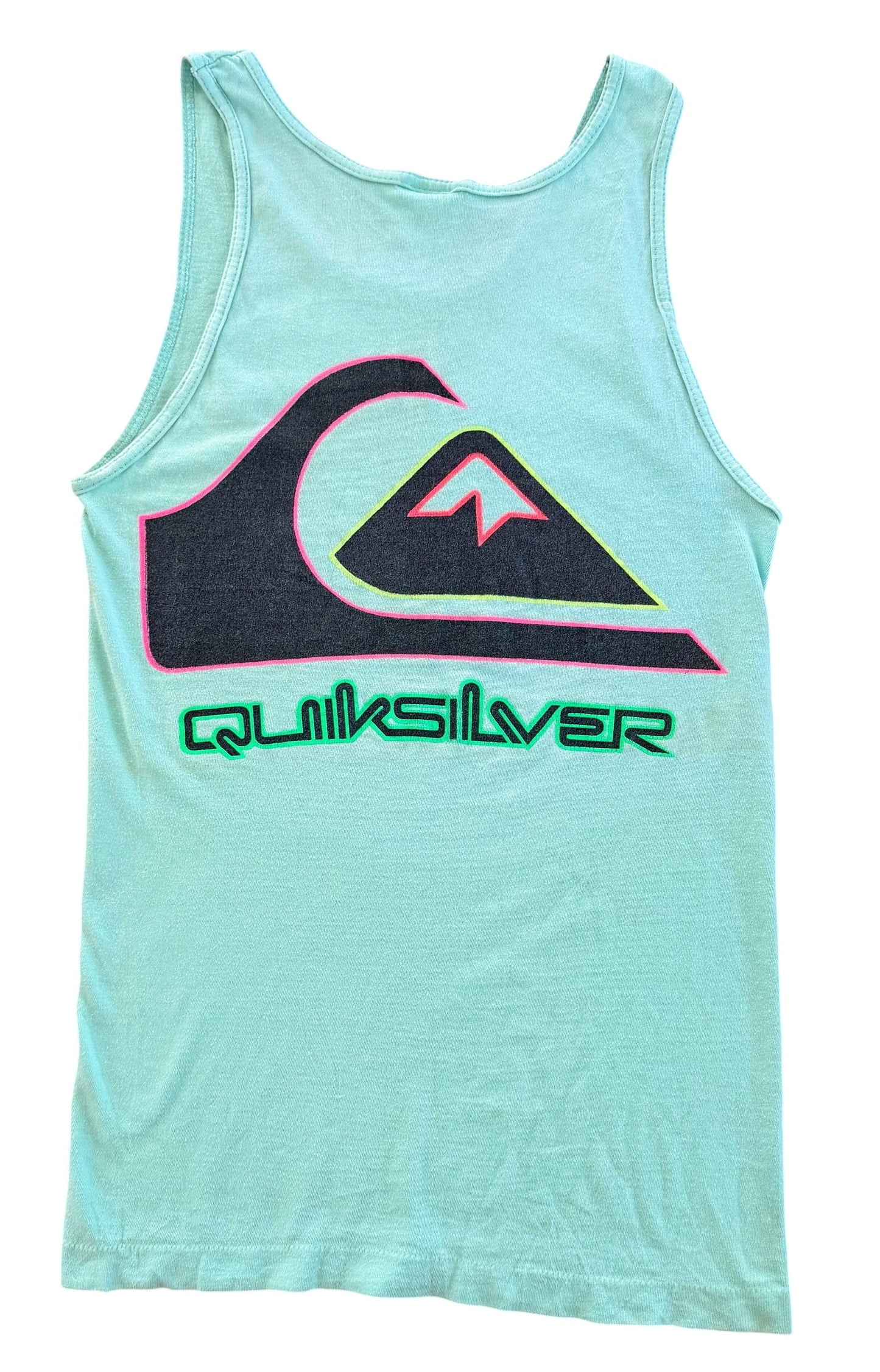 Vintage 1990s Quiksilver Logo Made In USA Singlet|Tank Top, Small