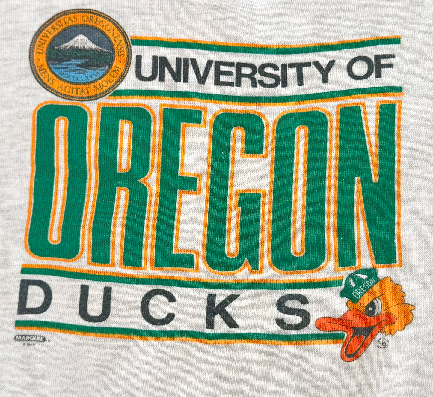 Vintage 1989  Kids University of Oregon Ducks NCAA College Sweatshirts Rare 8-10 years