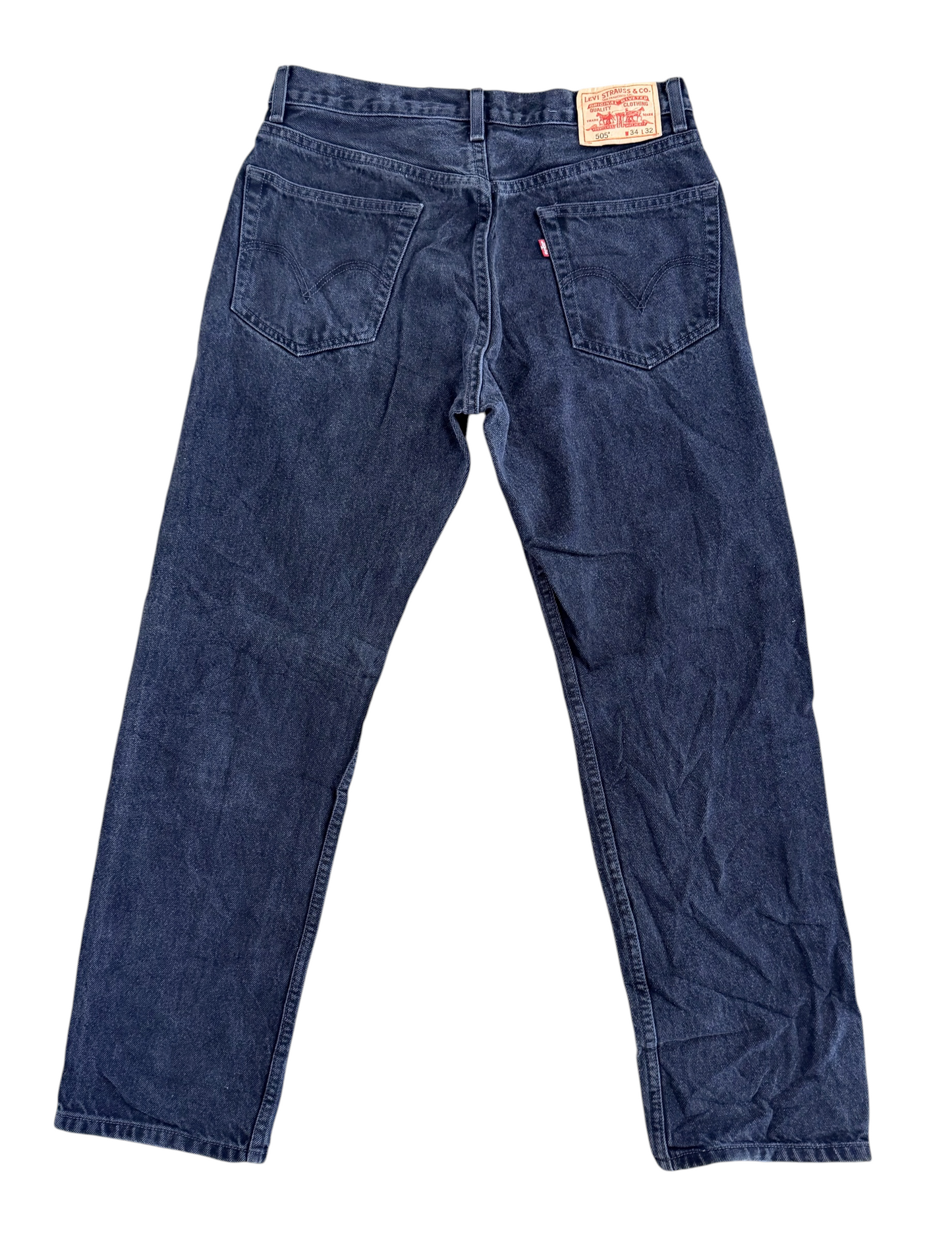 Levi's 505 Black Denim Jeans, W34 L32