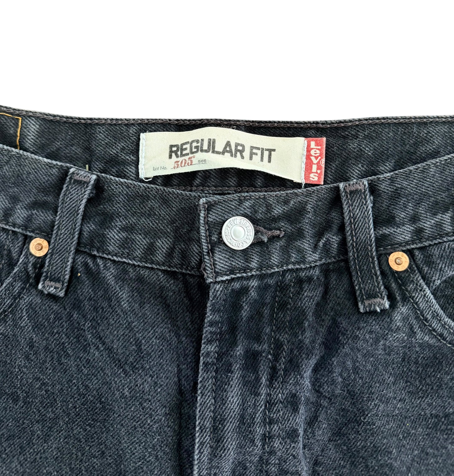 Levi's 505 Black Denim Jeans, W34 L32