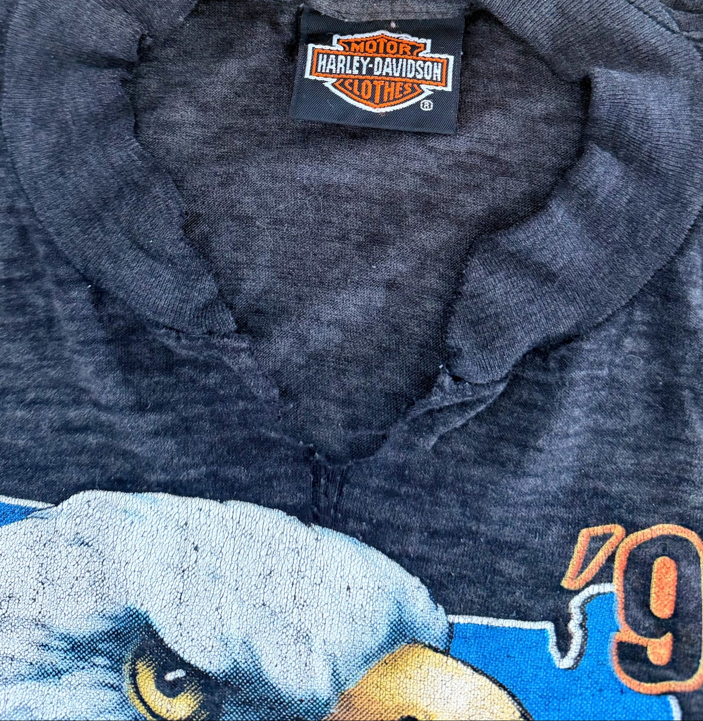 Vintage 1990 Harley-Davidson Bike Week Daytona Beach Sleeveless Shredded T-Shirt Cut Off Tee XL