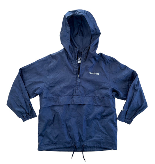 Vintage Kids Reebok Hooded Quarter Zip Windbreaker Jacket, 7–8 Years