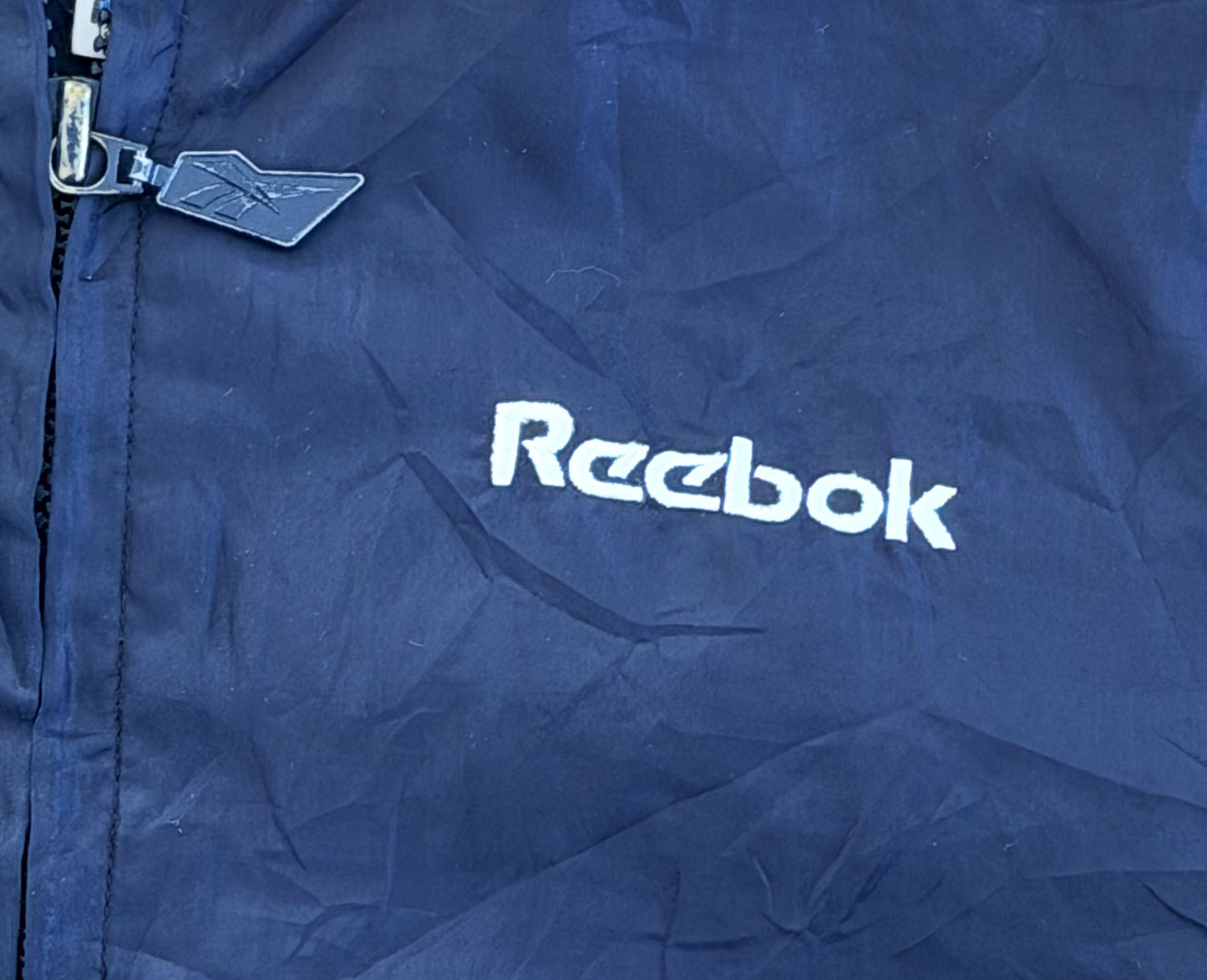 Vintage Kids Reebok Hooded Quarter Zip Windbreaker Jacket, 7–8 Years