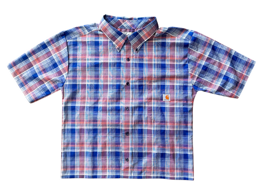 Carhartt Reworked Plaid Box Fit Shirt, Medium