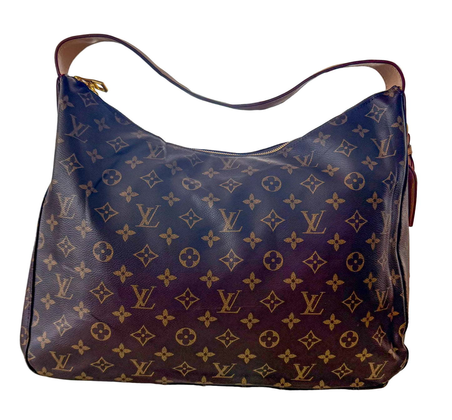 Vintage Louis Vuitton Monogram Canvas Red Interior Made in France Hobo Shoulder Bag