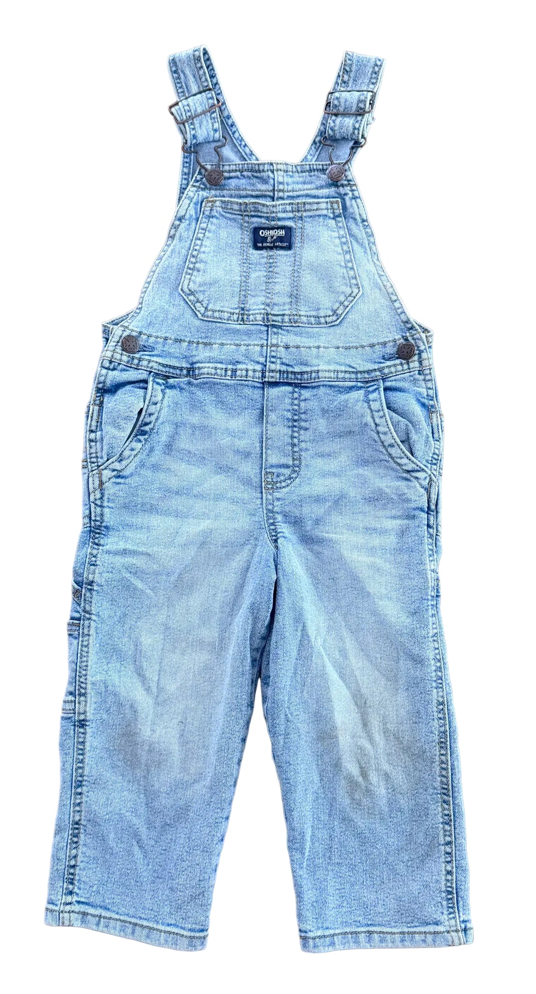 Vintage Kids OshKosh B'Gosh Vestbak Denim Overalls Size 3 Years