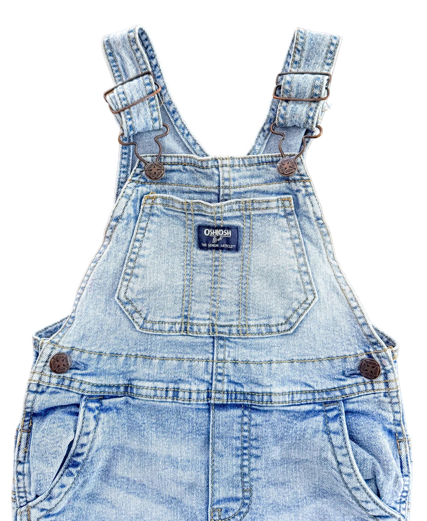 Vintage Kids OshKosh B'Gosh Vestbak Denim Overalls Size 3 Years