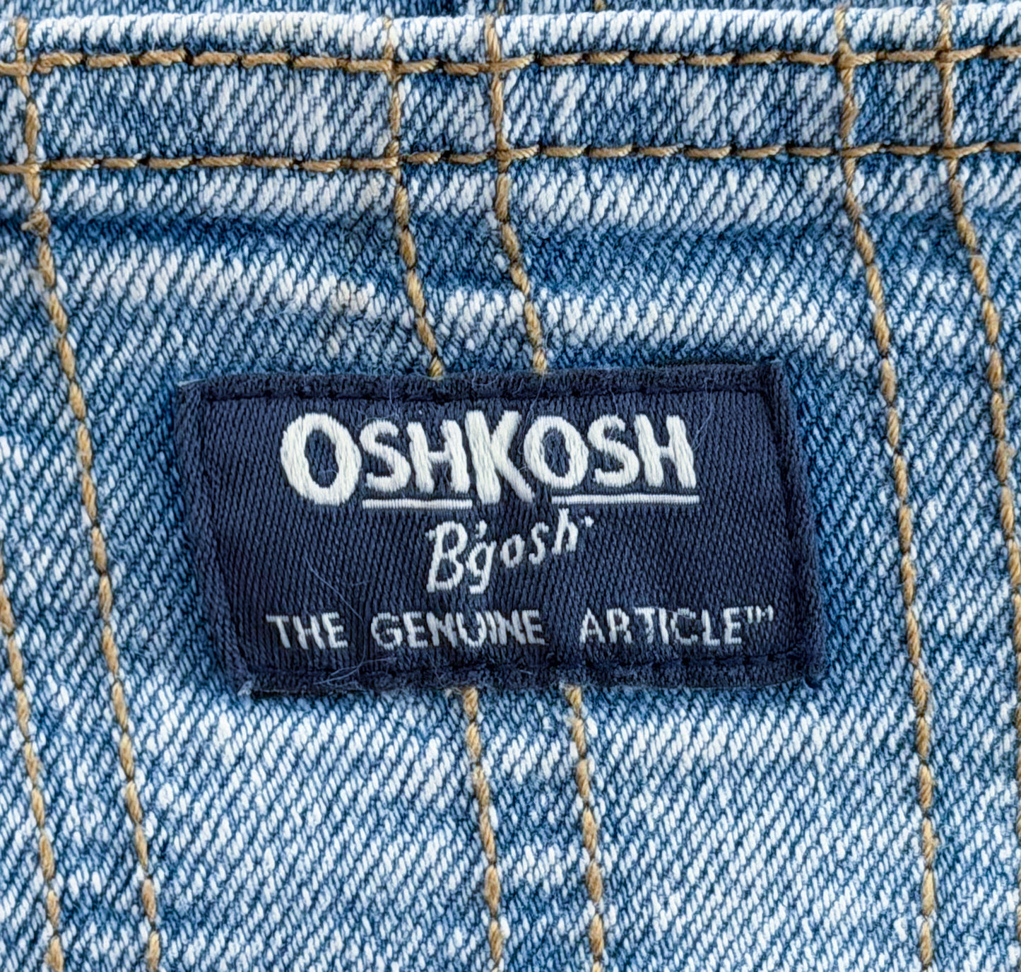 Vintage Kids OshKosh B'Gosh Vestbak Denim Overalls Size 3 Years