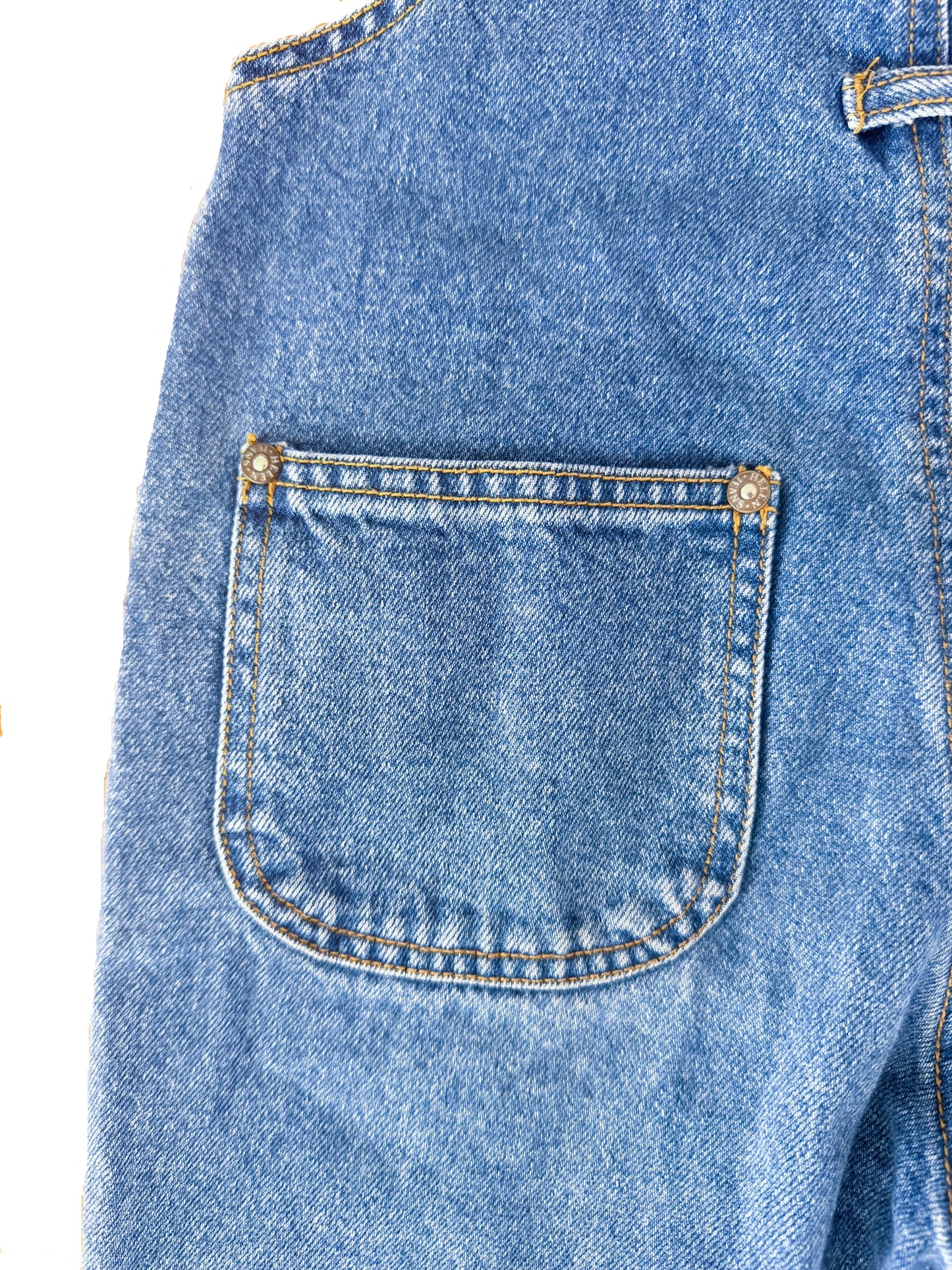 Vintage 90s Kids Embroidered Car Helen Jeans Denim Overalls Size 4-6 Years