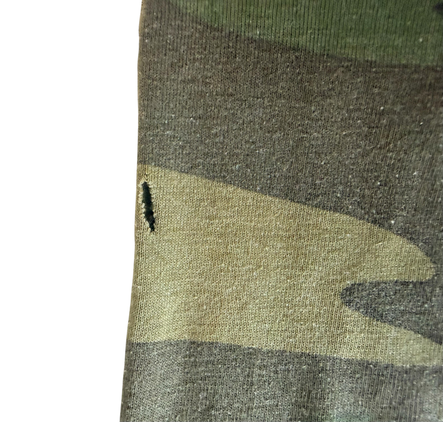 Vintage Woodland Camouflage Long Sleeve Pocket T-Shirt (Single Stitch) – Small