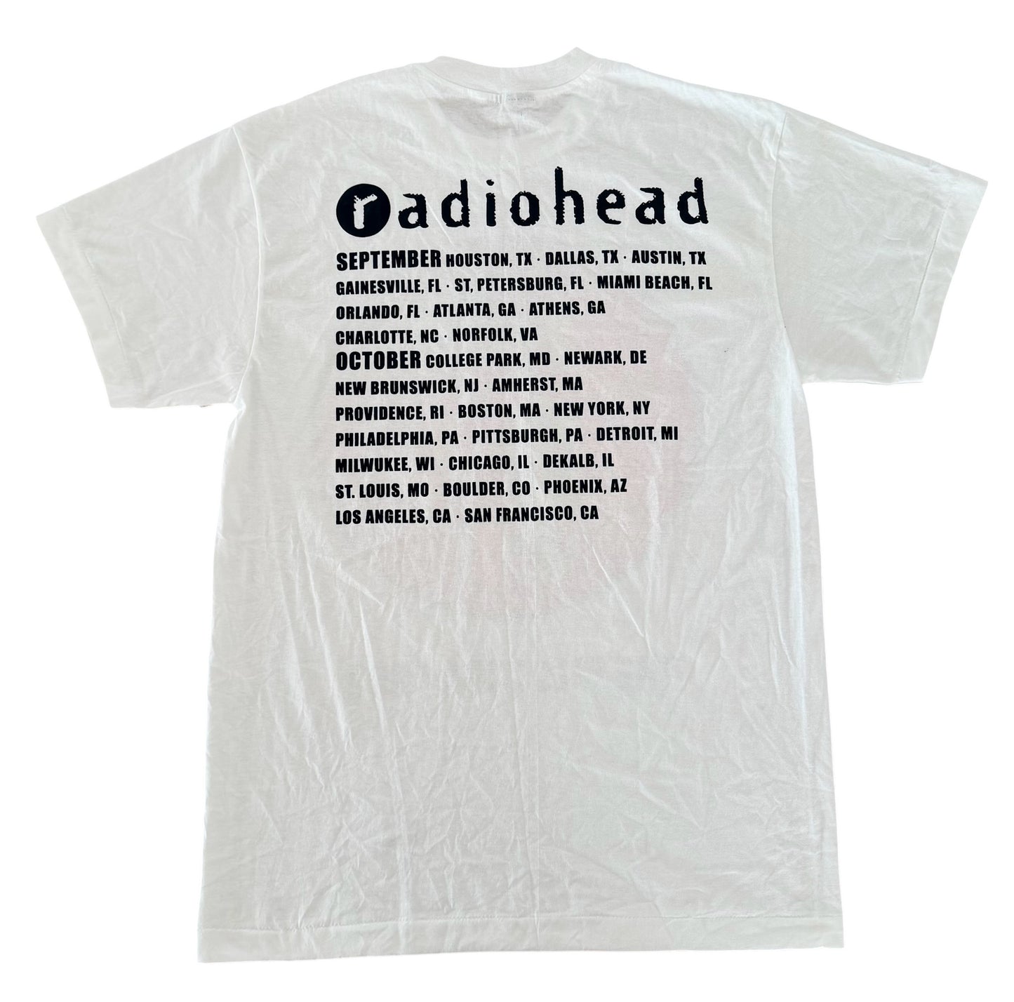 Radiohead Fall Tour Dates Graphic T-Shirt Band Tee XL
