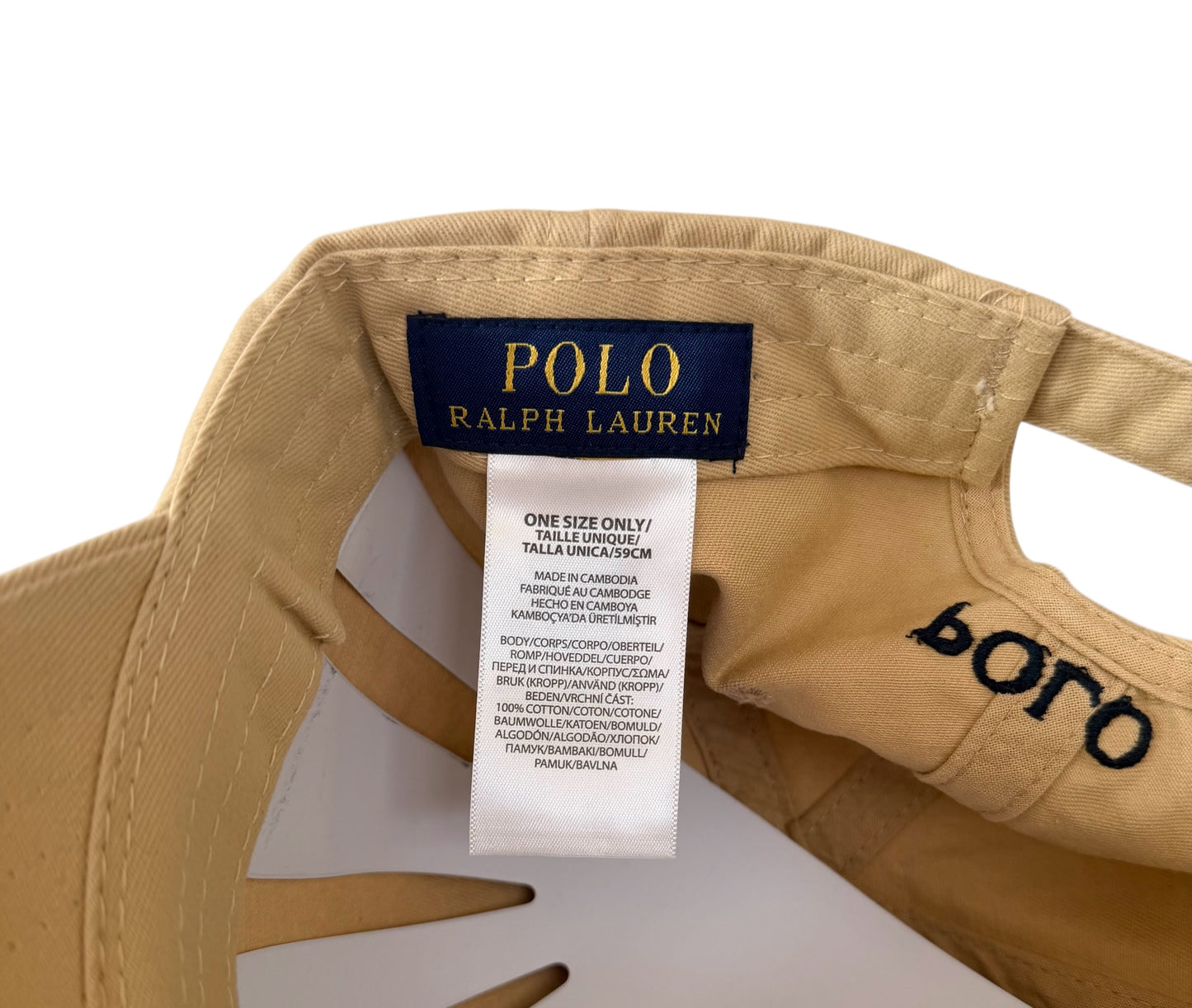Polo Ralph Lauren Classic Logo Cotton Cap Beige Adjustable Cap