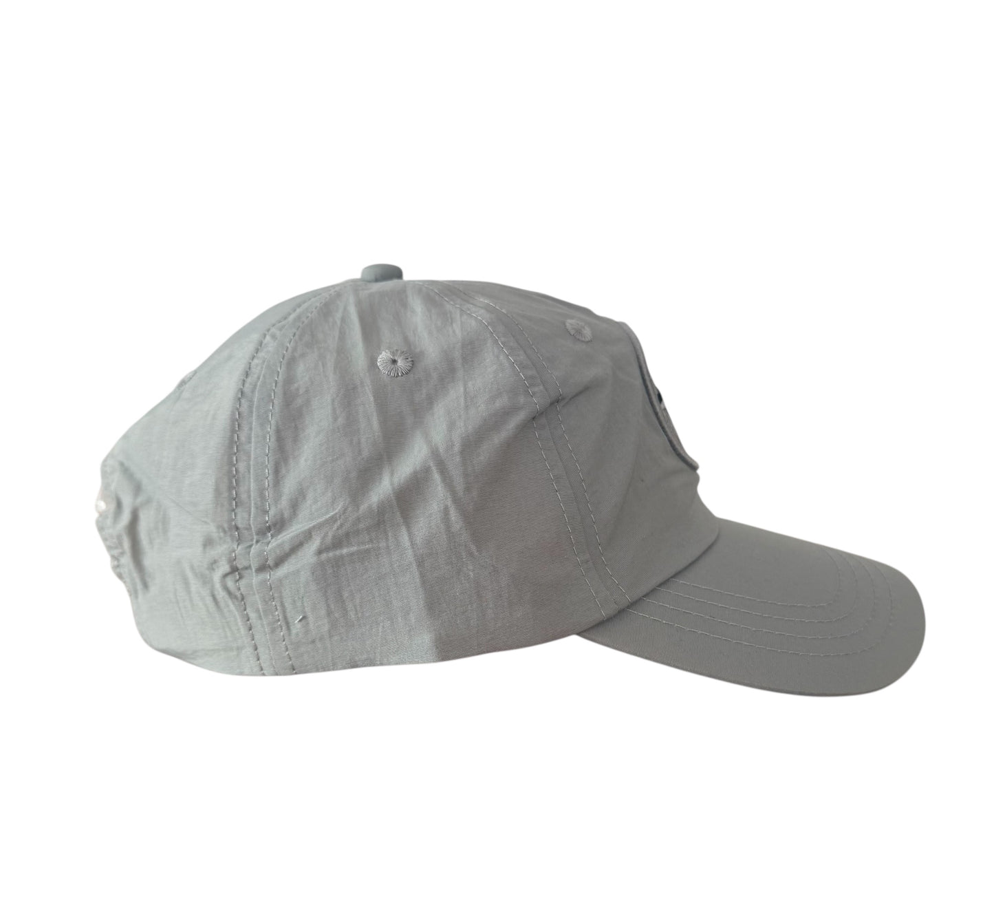 Stone Island Compass Logo Cap Grey Nylon Adjustable Cap