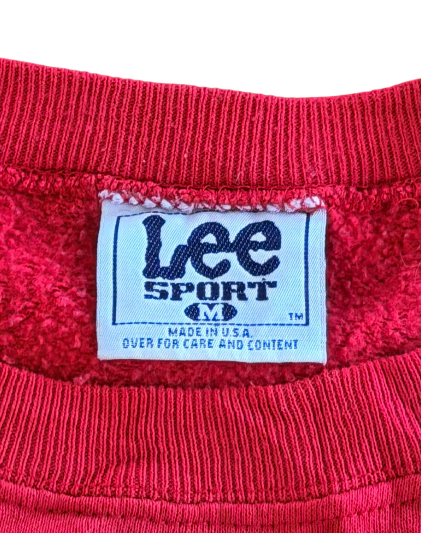 Vintage 90s Utah Utes Lee Sport Made in USA Red Crewneck Sweatshirt XL