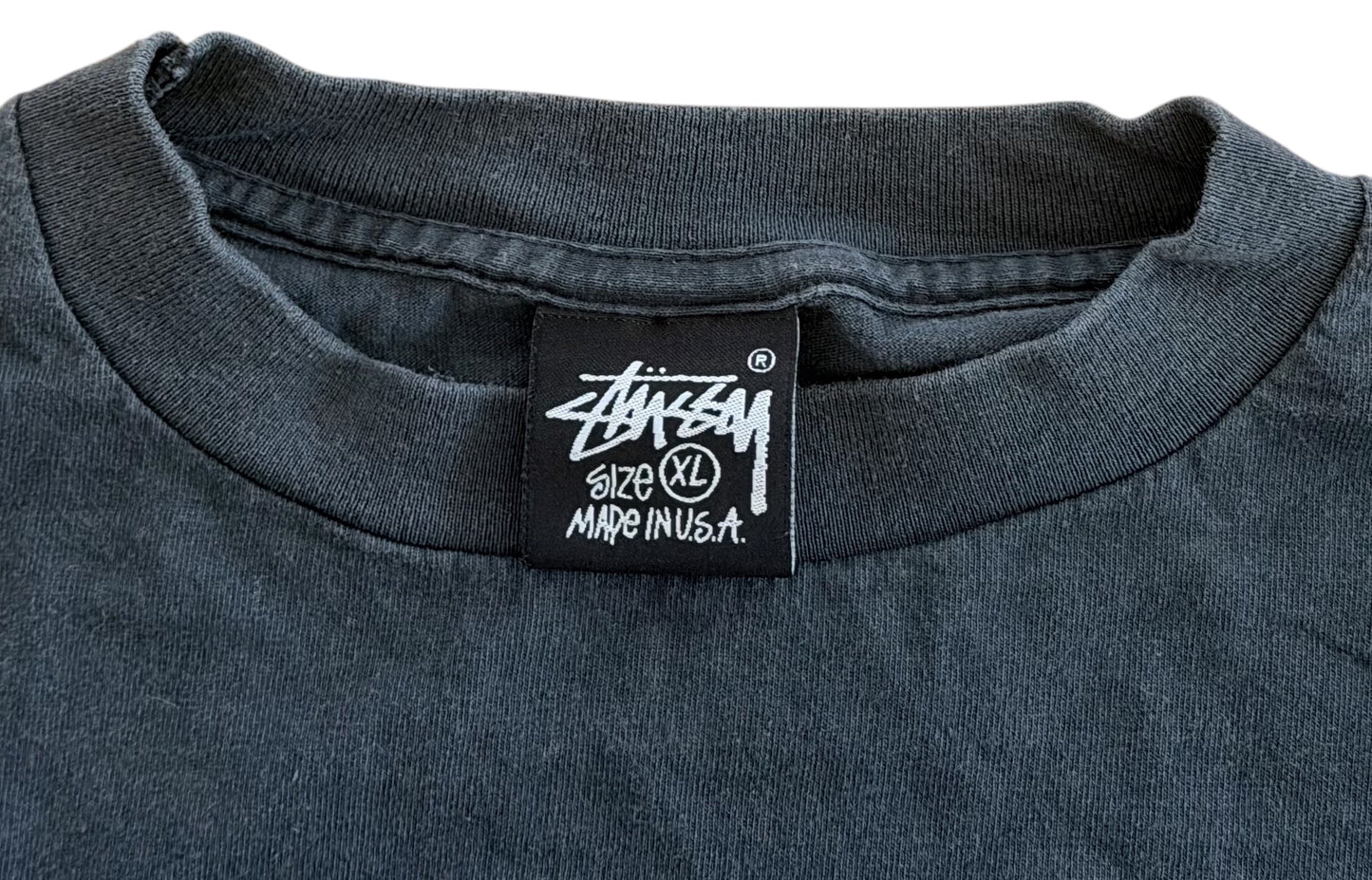Stussy Iarge And In Charge Graphic Single Stitch Made in USA T-shirt Extra Large