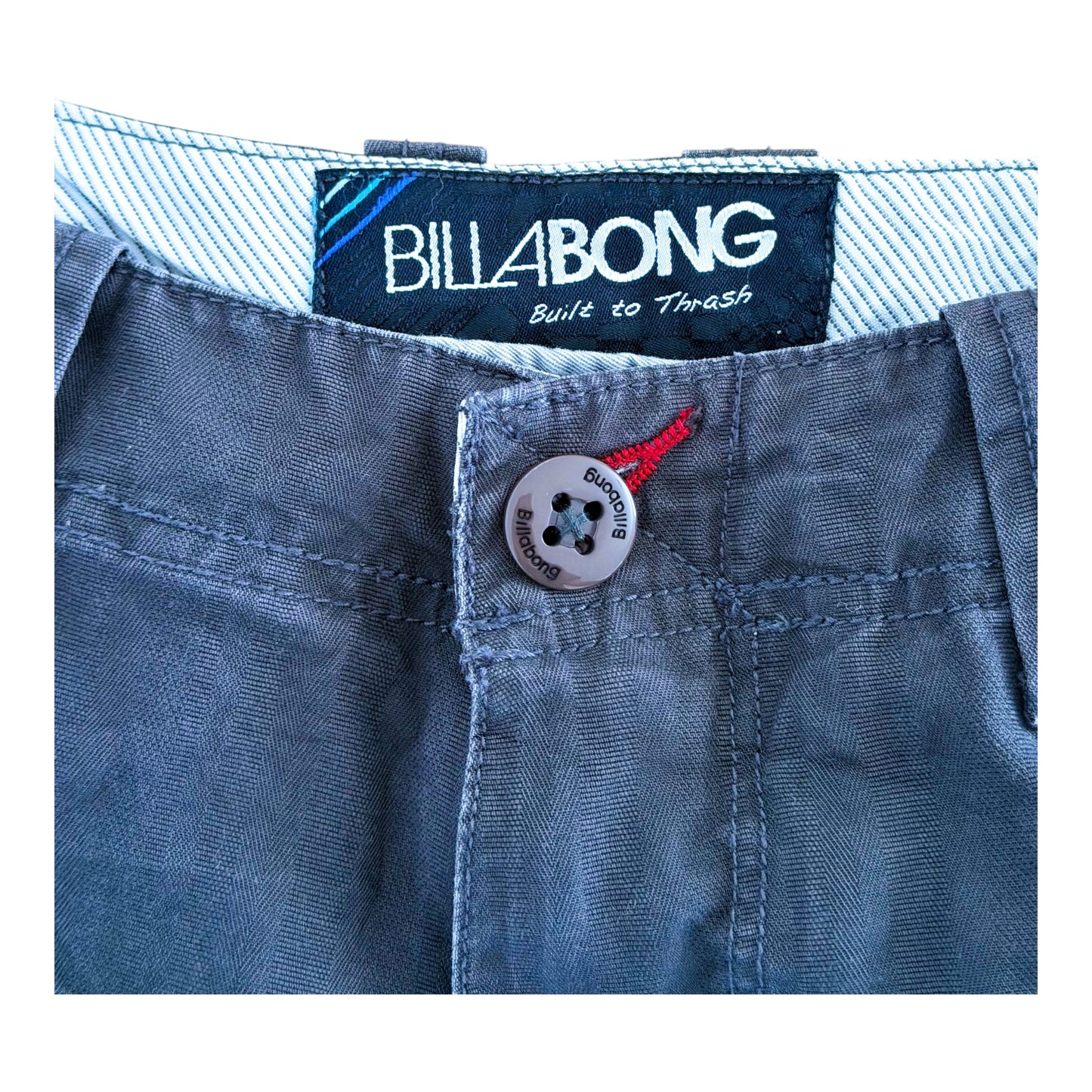 Vintage 2000s Billabong Slate Grey Cargo Jort Shorts 33"