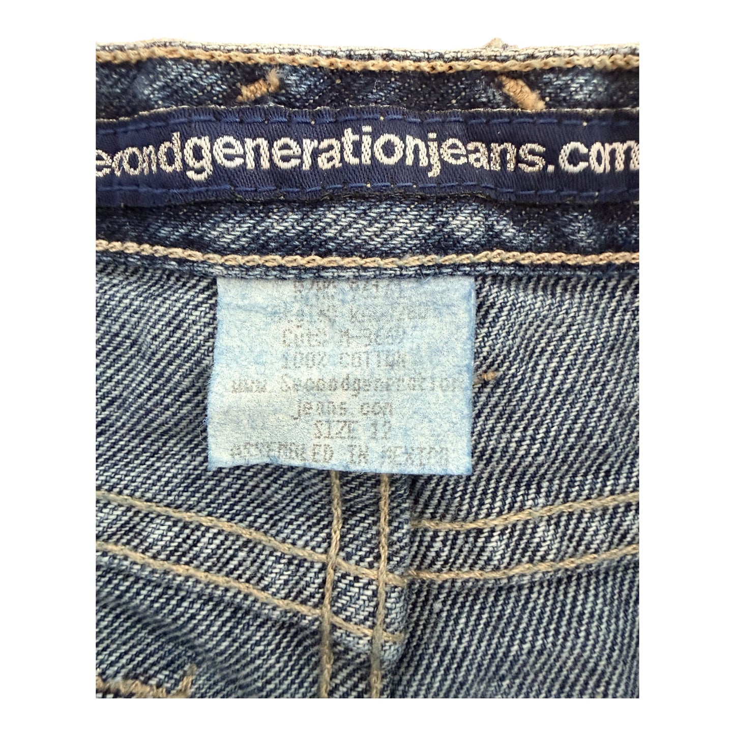 Y2K Second Generation Jeans Hand Painted American Flag Bootcut Flare Jeans, 26W