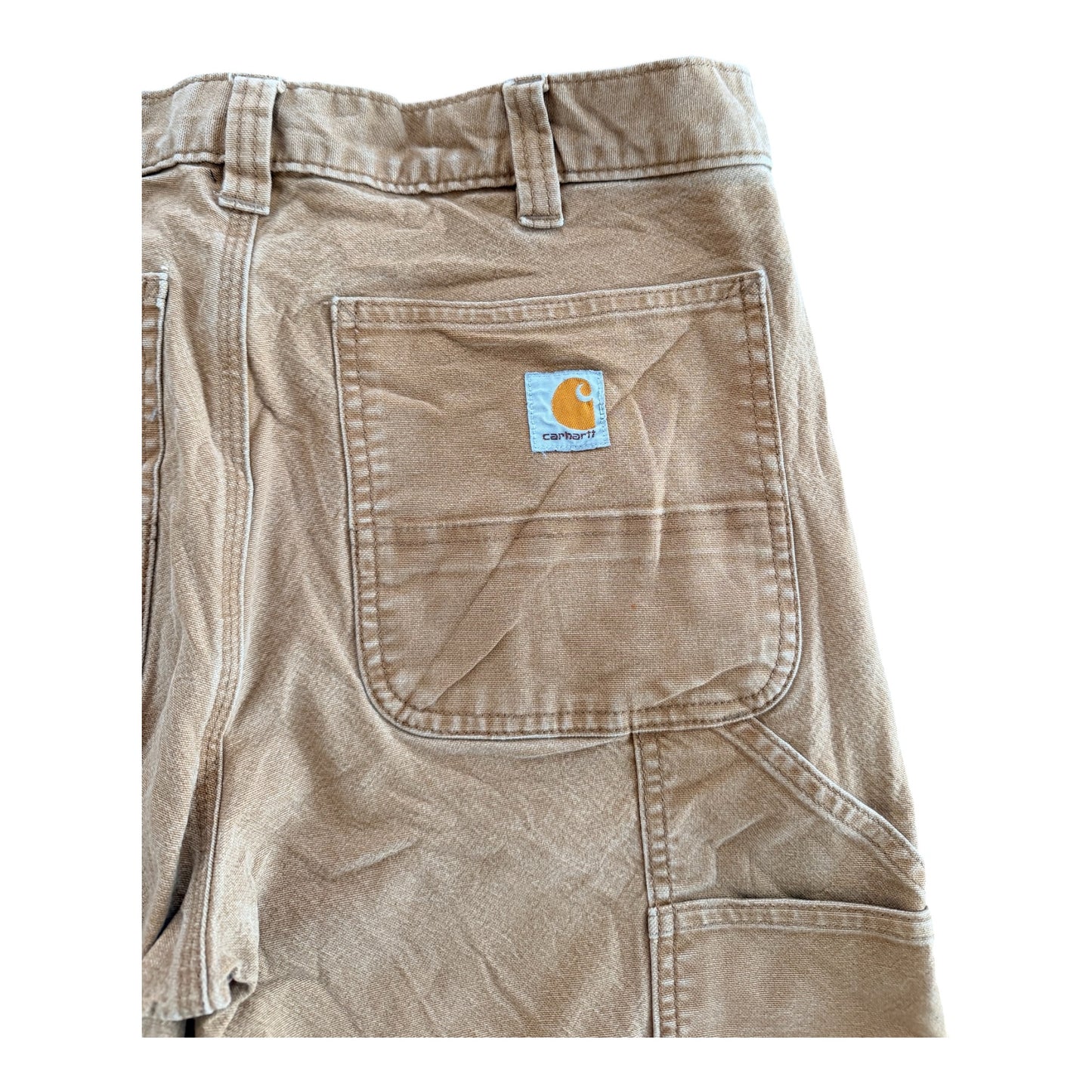 Vintage Carhartt Carpenter Tan Fade Workwear Pants, 32W 32L
