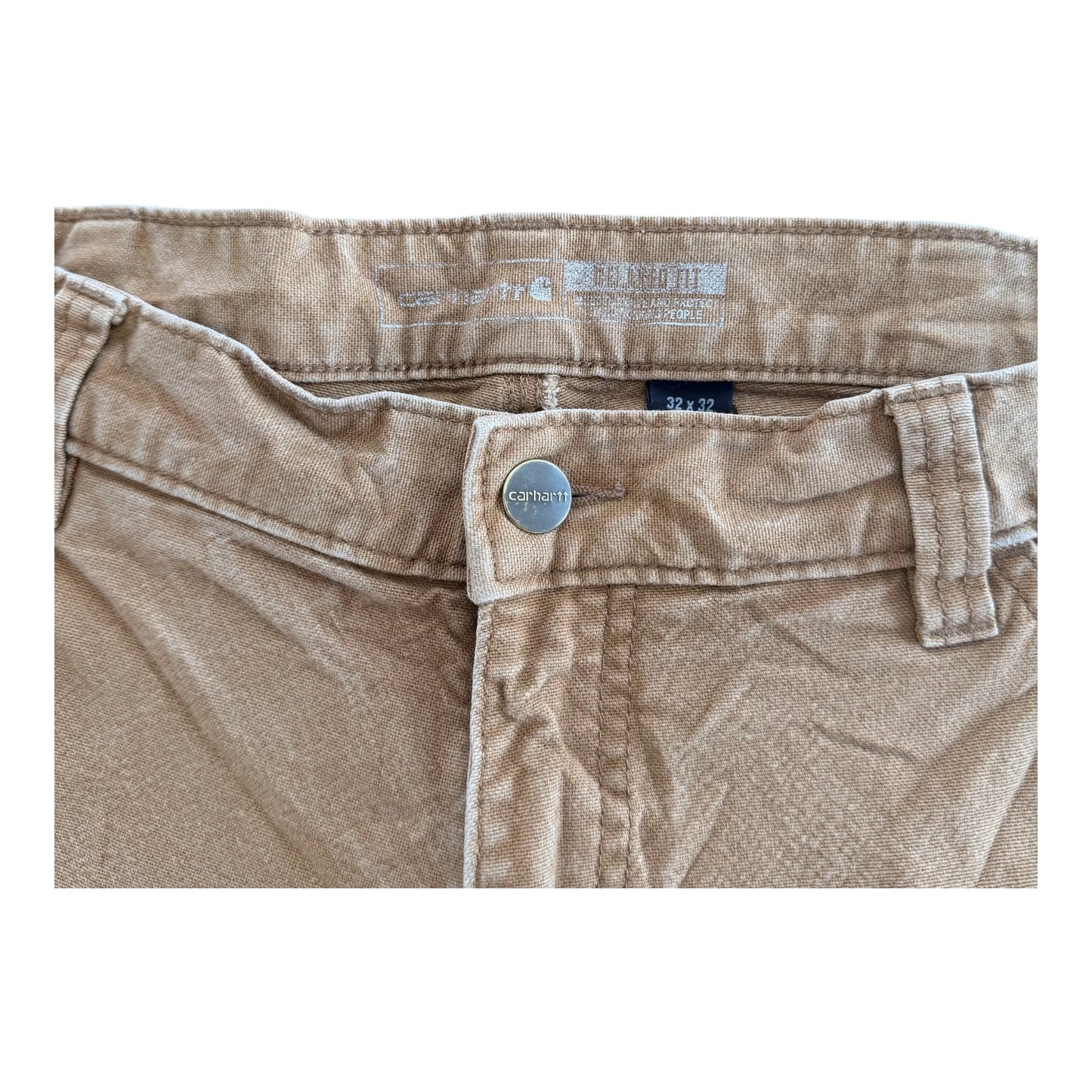 Vintage Carhartt Carpenter Tan Fade Workwear Pants, 32W 32L