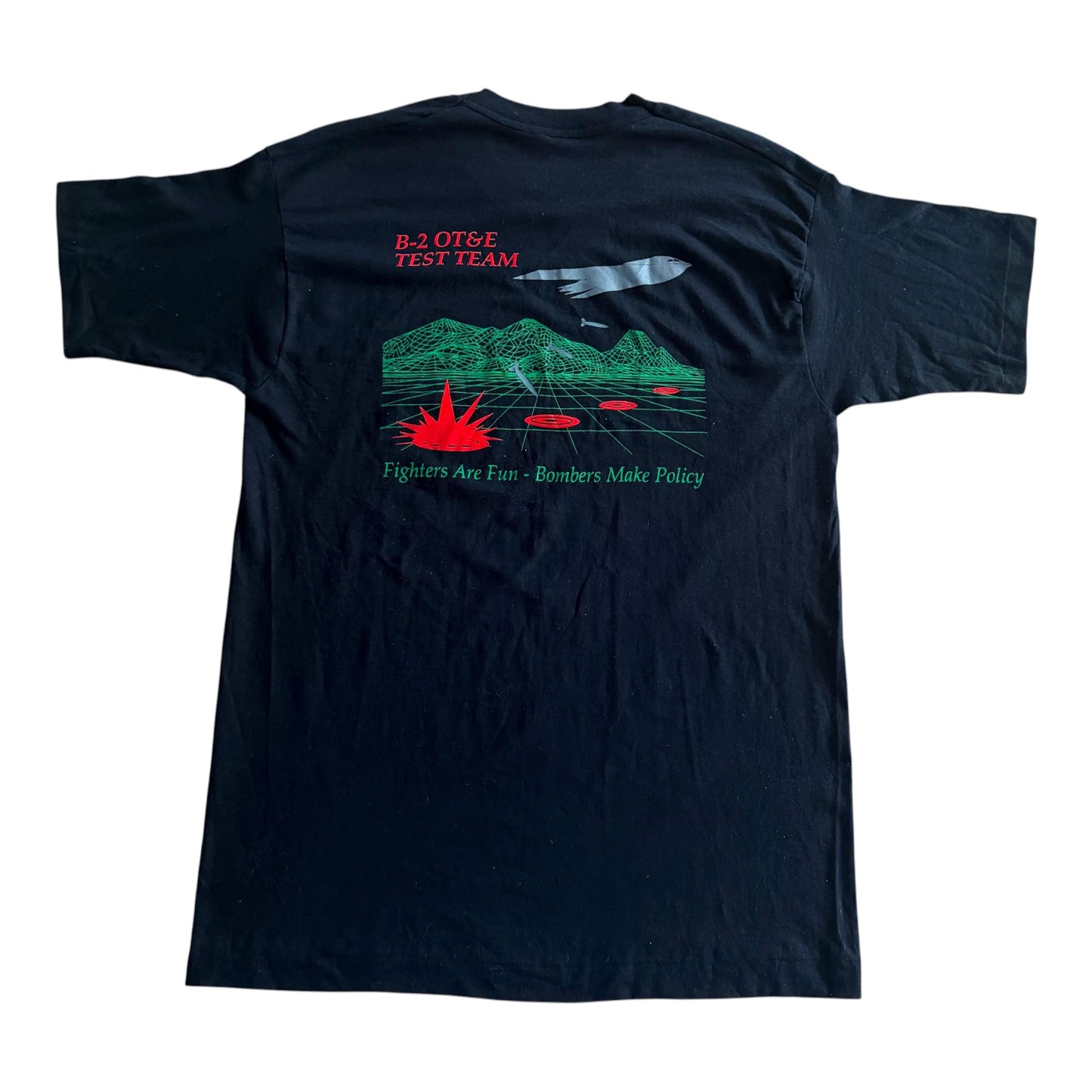 Vintage 90s B-2 OT&E Test Team Single Stitch T-shirt, size Large