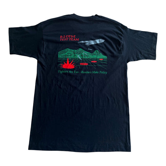 Vintage 90s B-2 OT&E Test Team Single Stitch T-shirt, size Large