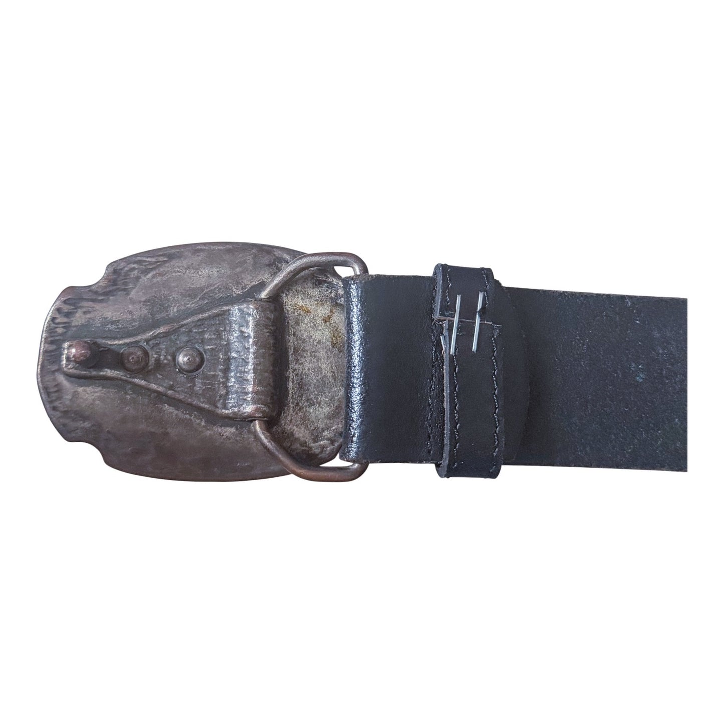 Vintage Bird Of Prey American Legend Black Leather Belt, XL