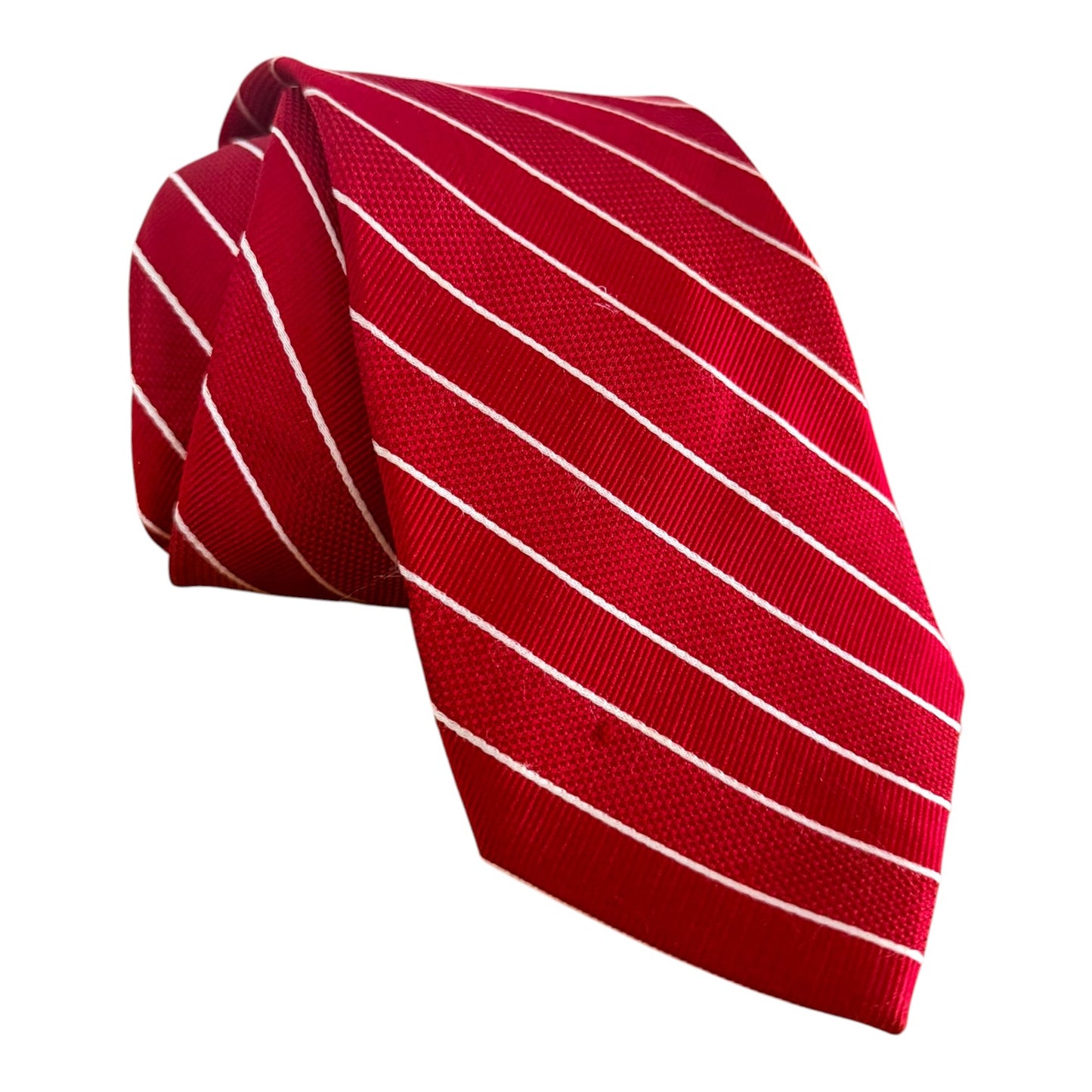 Tommy Hilfiger Red Striped Silk Tie