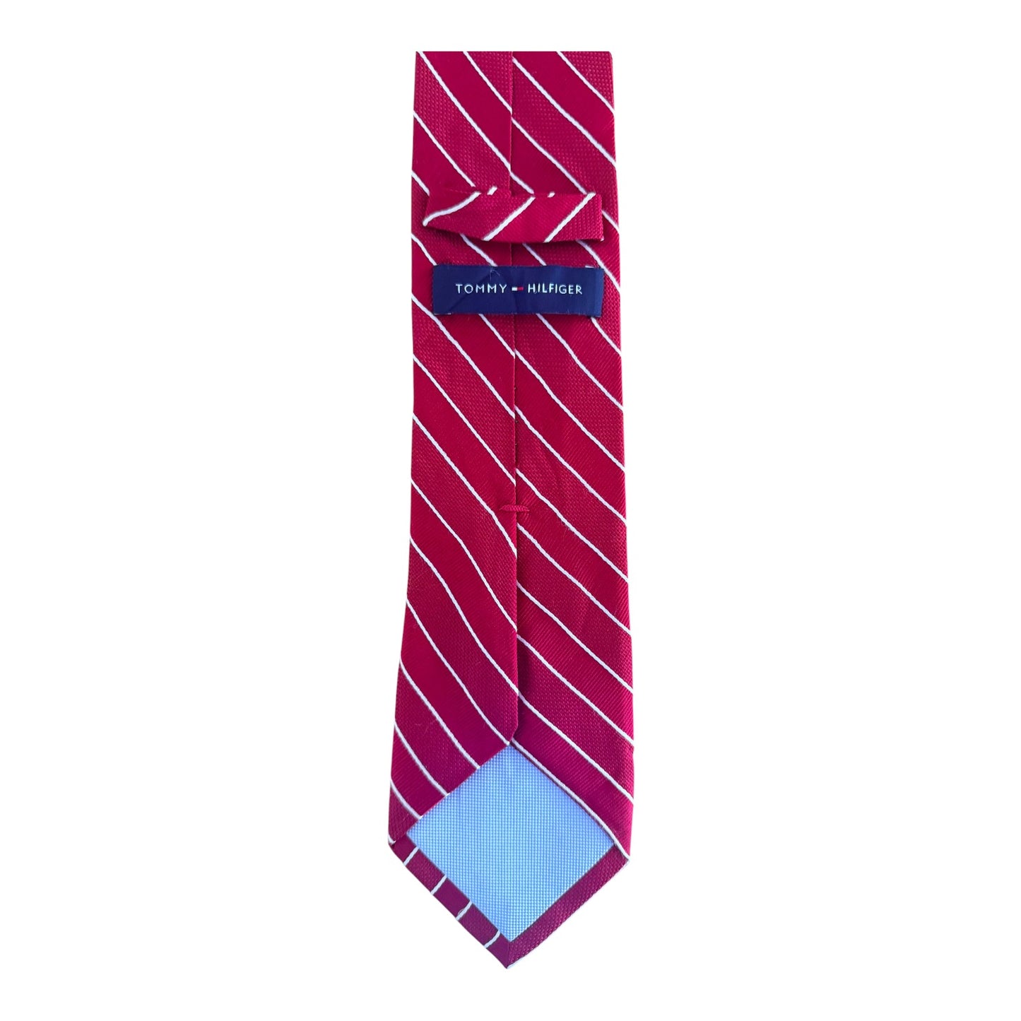 Tommy Hilfiger Red Striped Silk Tie