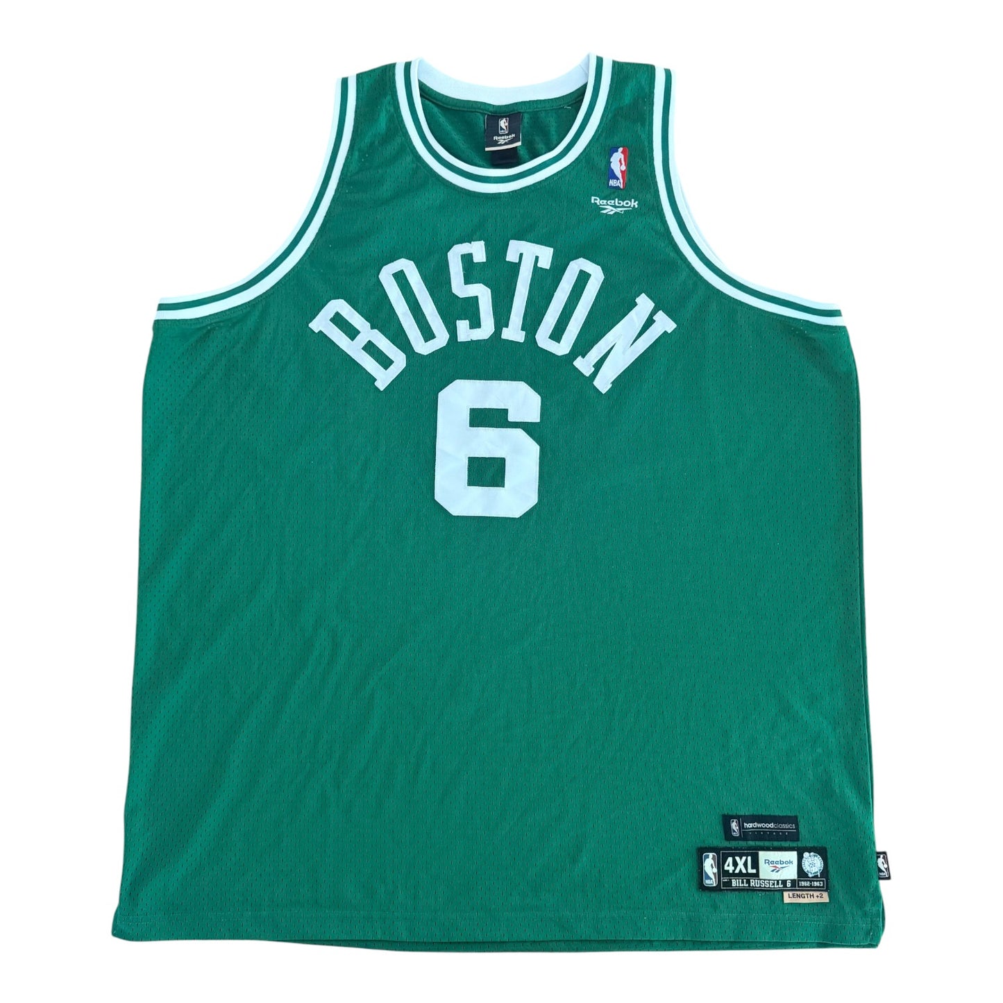 Boston Celtics Bill Russell Reebok Hardwood Classics Jersey size 4XL