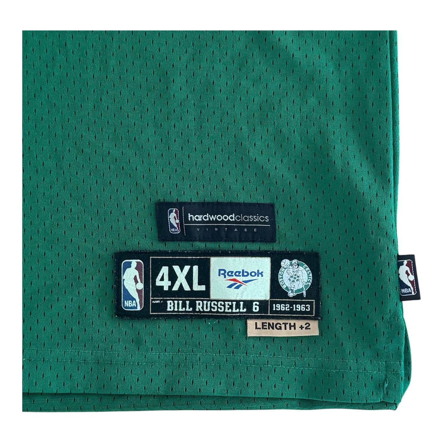 Boston Celtics Bill Russell Reebok Hardwood Classics Jersey size 4XL