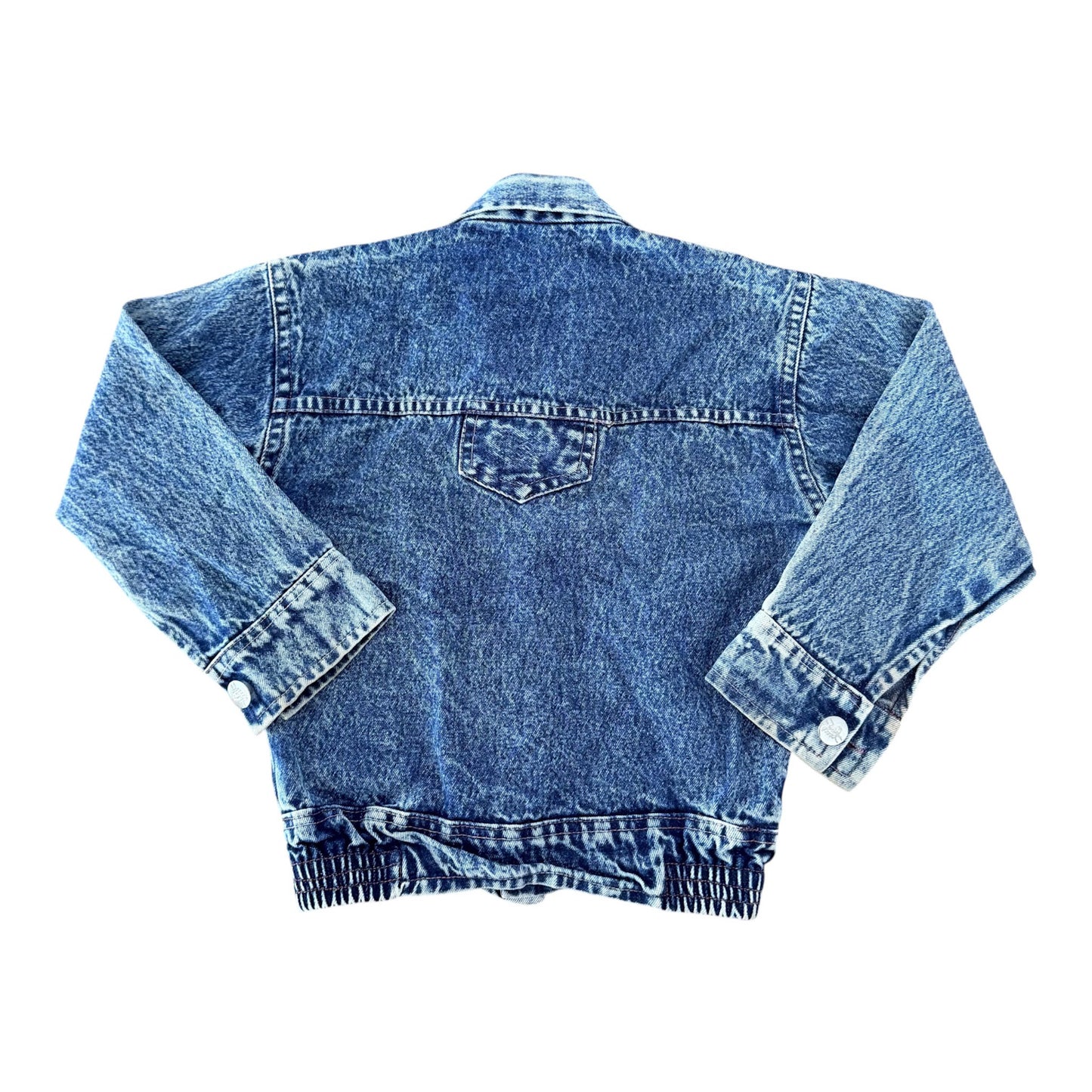 1980s Kids Acid Wash Denim Jacket Vintage Blue Denim Jacket, 5–6 Years