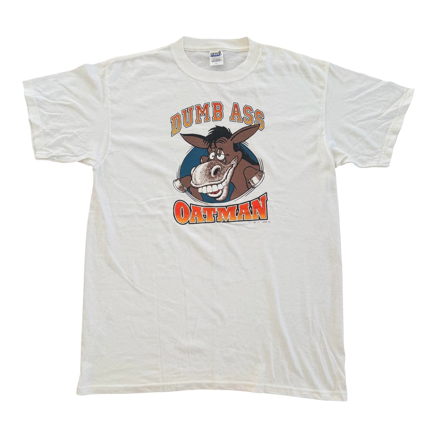 Dumb Ass Oatman Anvil Label Graphic T-Shirt, Large
