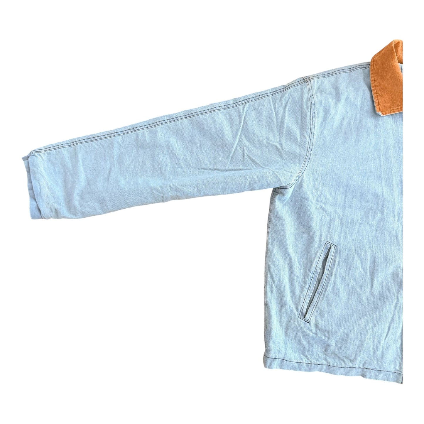 Carhartt Blue Canvas Jacket Corduroy Collar, XL