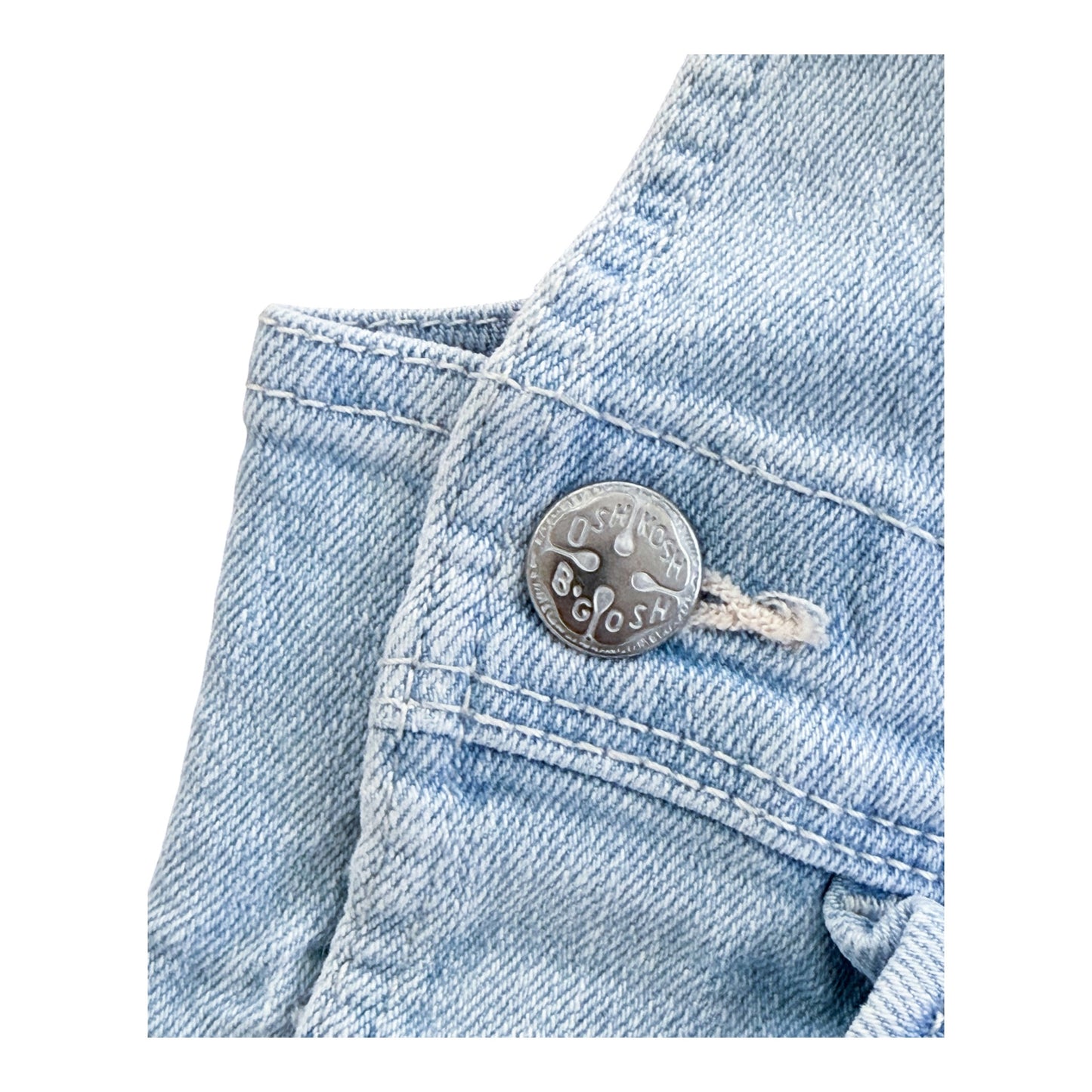 Kids OshKosh B'gosh Heart Denim Short Overalls, 18 Months