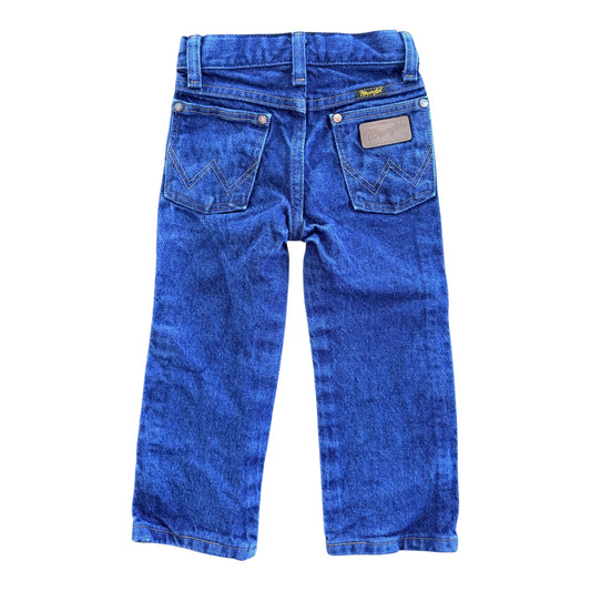 Kids Wrangler Adjustable Waist Blue Denim Jeans, 3 Years