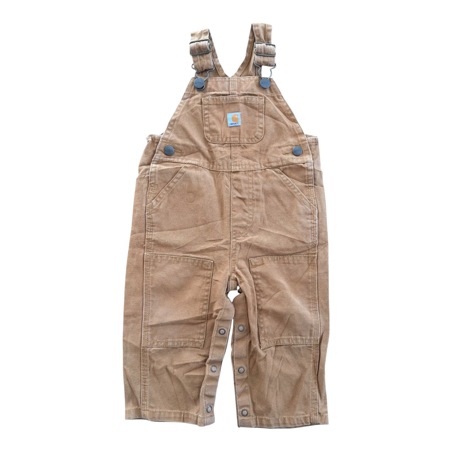 Kids Carhartt Brown Workwear Overalls, 12 Months
