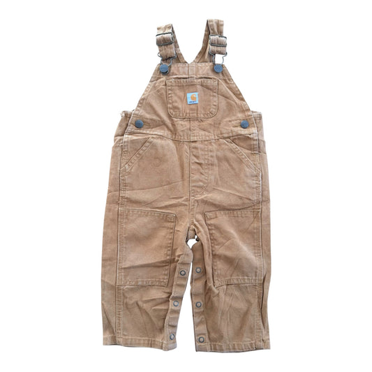Kids Carhartt Brown Workwear Overalls, 12 Months