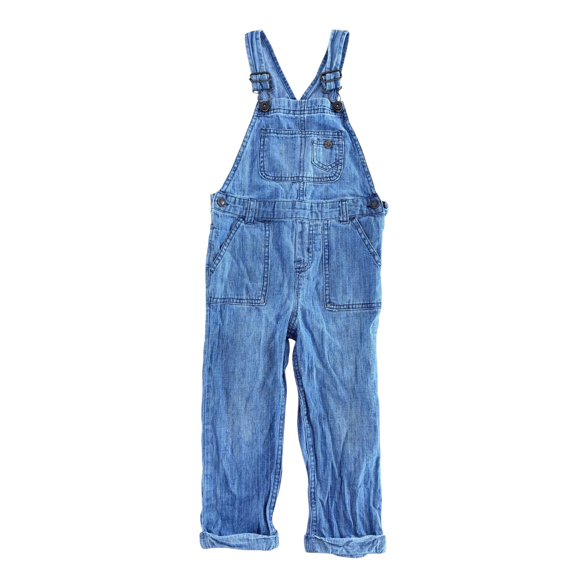 Kids OshKosh Genuine Kids Striped Denim Overalls size 3T