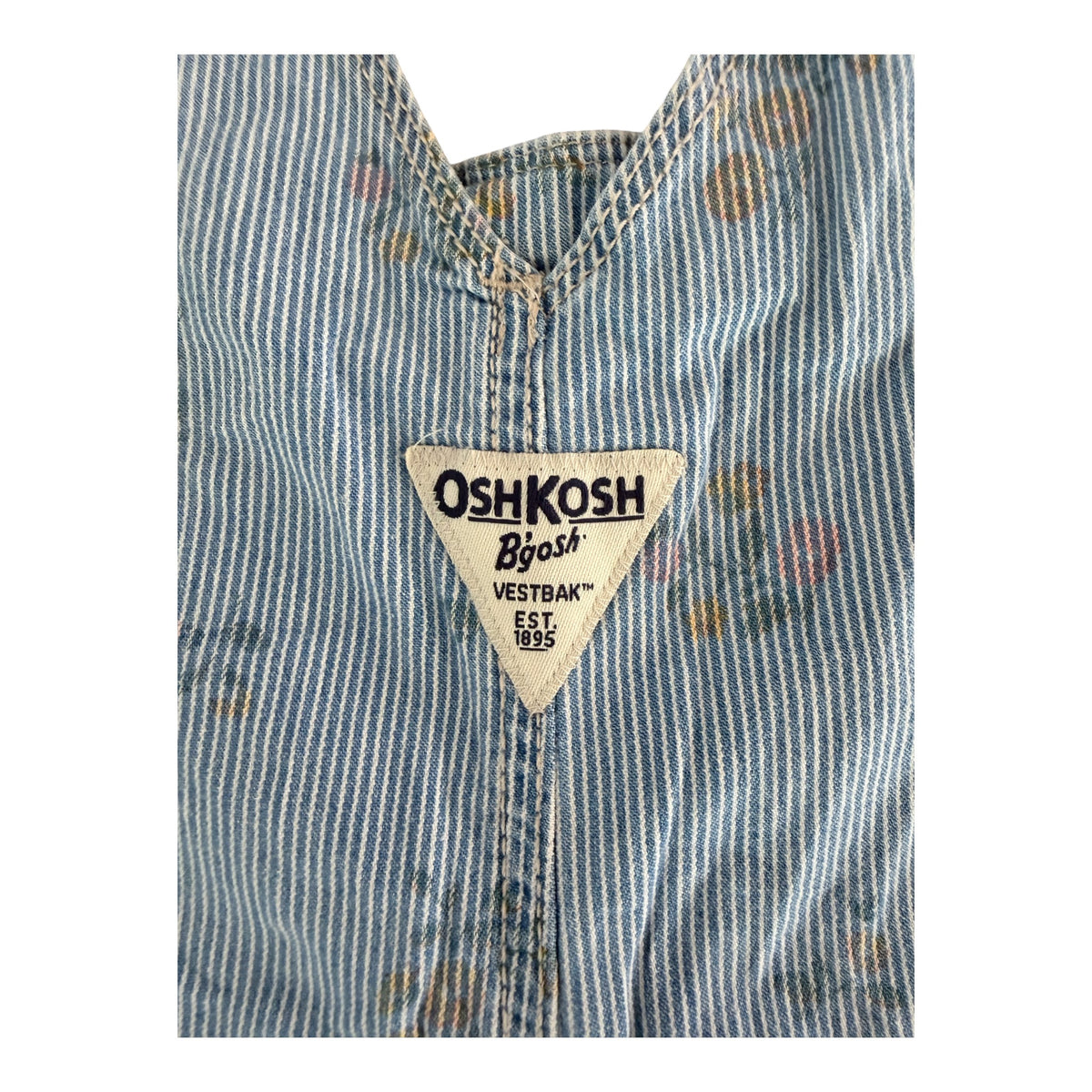 Kids OshKosh B’gosh Floral Hickory Stripe Overalls, 3 Years