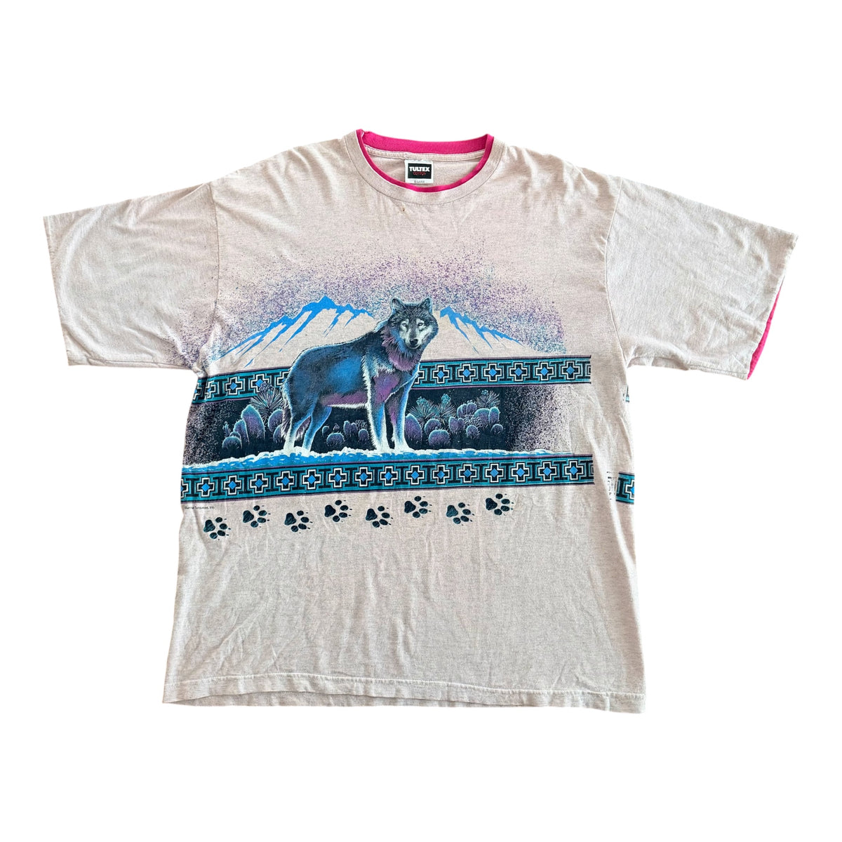 Tultex Wolf Wildlife All Over Print T-Shirt, XL