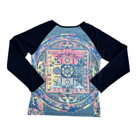 House of Blues Y2K Mandala Graphic Long Sleeve Top, Women’s XL