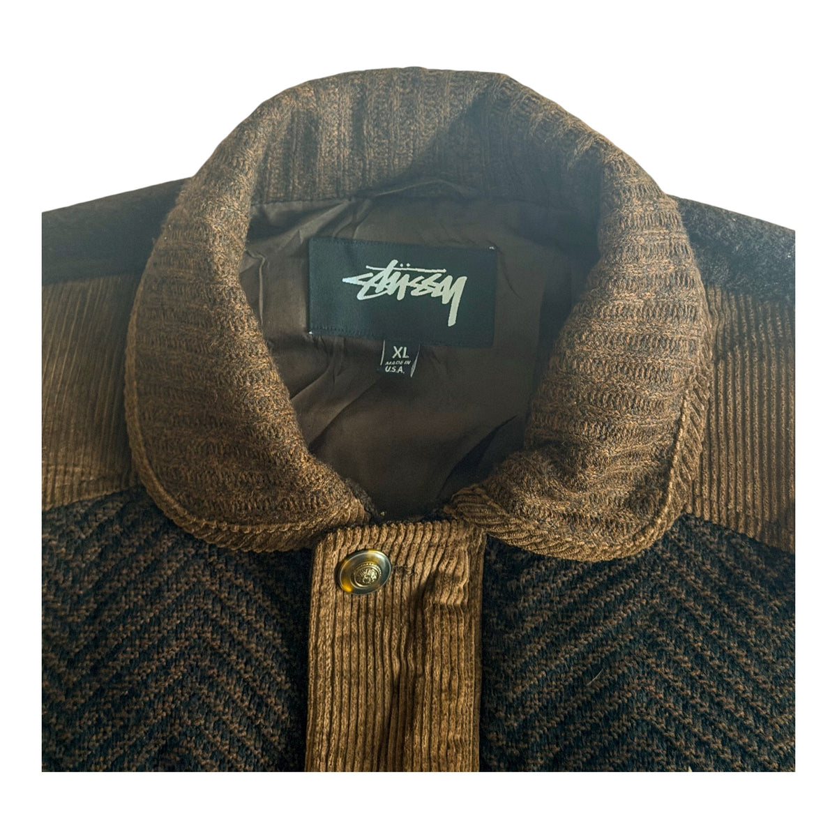 Stüssy Herringbone Corduroy Panel Jacket, XL